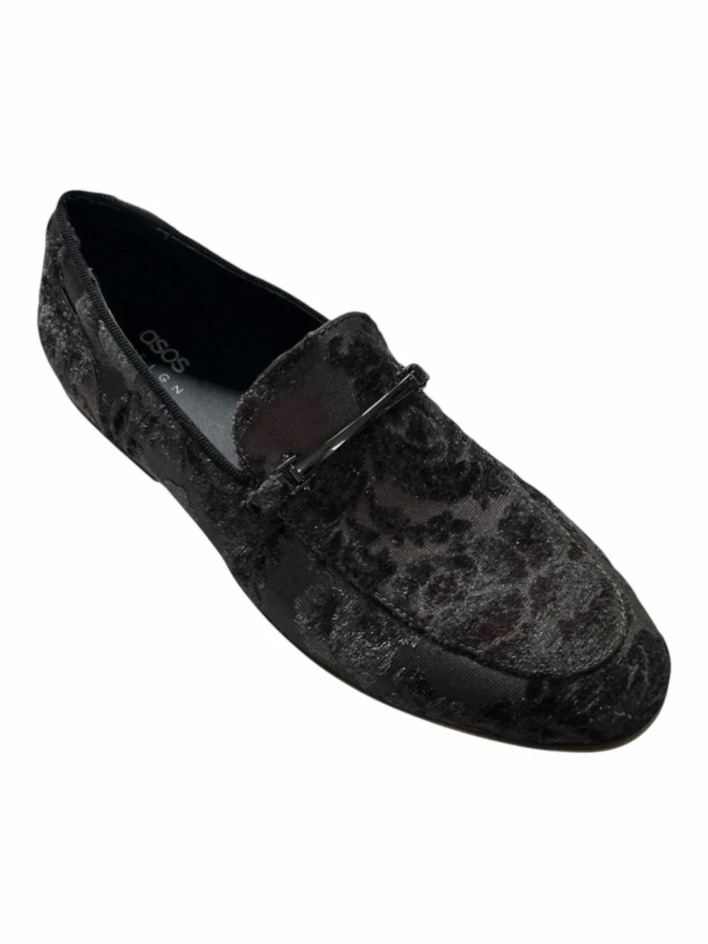 ASOS Textured Black Loafers for Men